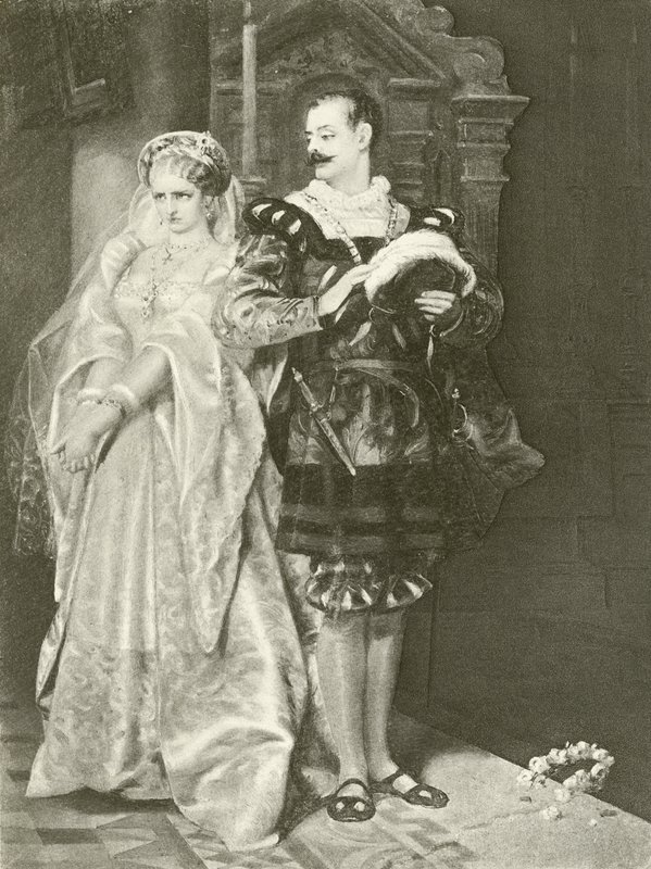 Boşuna patırtı. Perde IV-Sahne I (gravür) by Felix Octavius Carr Darley