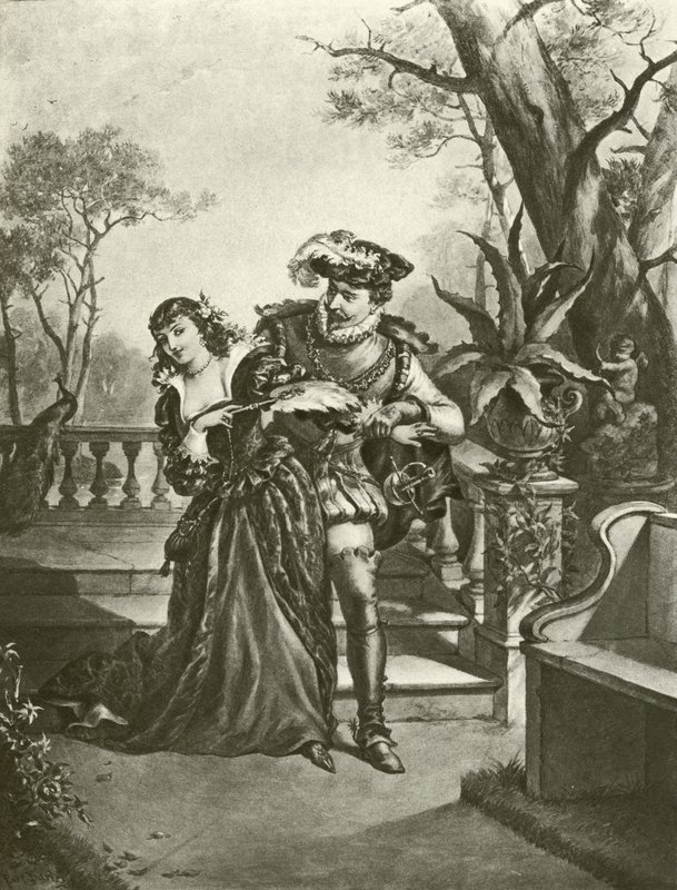 Boşuna patırtı. Act V-Scene II (gravür) by Felix Octavius Carr Darley