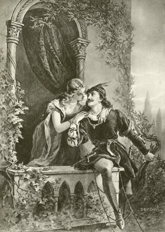 Romeo ve Juliet. Perde III-Sahne V (gravür) by Felix Octavius Carr Darley