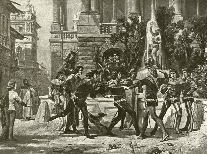 Romeo and Juliet. Act III, Scene I (gravure) by Felix Octavius Carr Darley