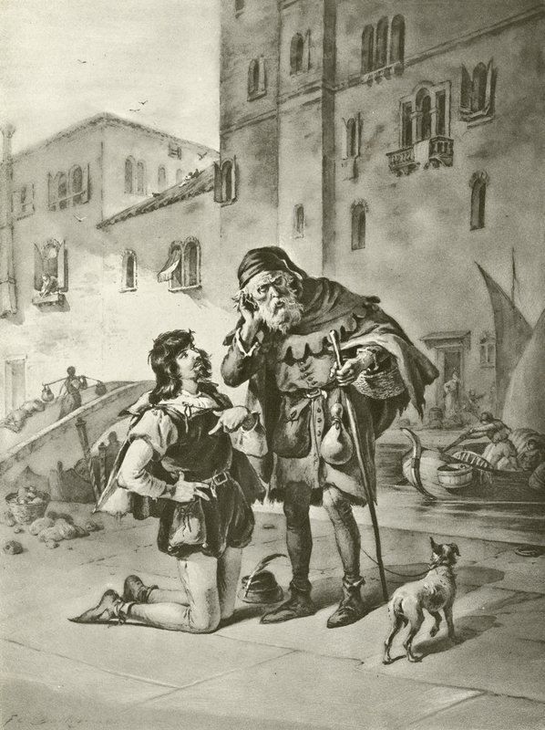 The Merchant of Venice. Act II, Scene II (gravure) by Felix Octavius Carr Darley