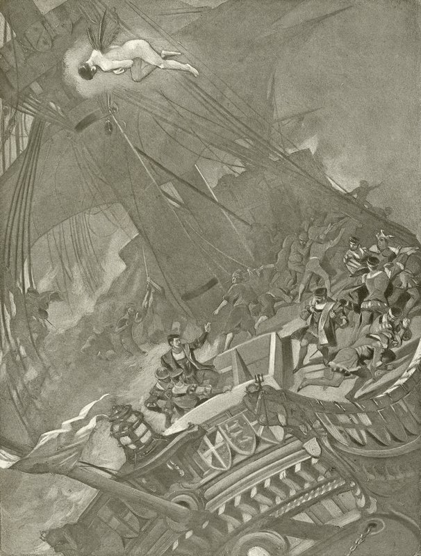 Fırtına. Perde I, Sahne I (gravür) by Felix Octavius Carr Darley