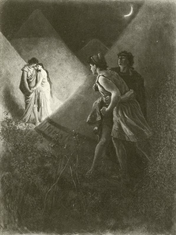 Troilus ve Cressida. Act V-Scene II (gravür) by Felix Octavius Carr Darley