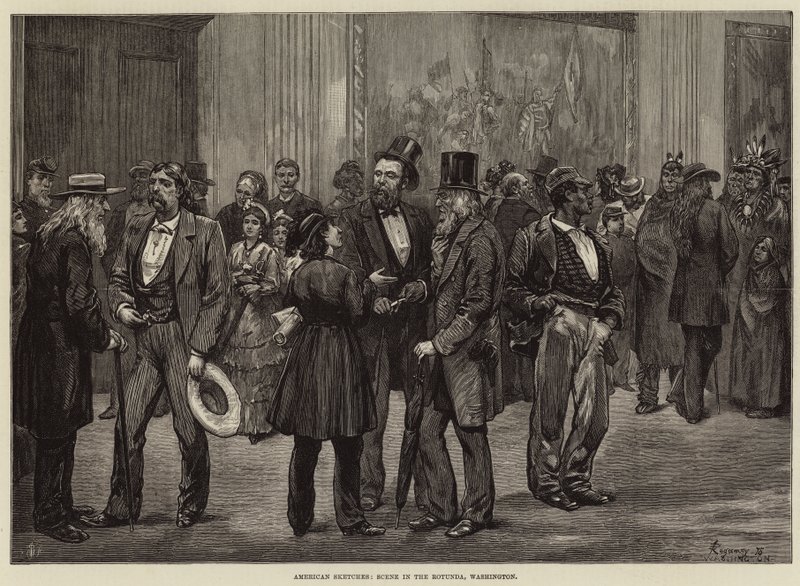 Amerikan Skeçleri, Rotunda, Washington'daki Sahne by Felix Regamey