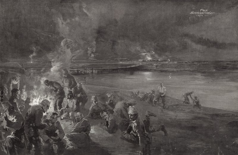 Almanlar Maas nehrinde nöbette by Felix Schwormstadt