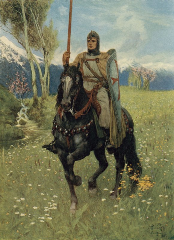 Böylece Parsifal hac yolculuğuna başladı. by Ferdinand Lecke