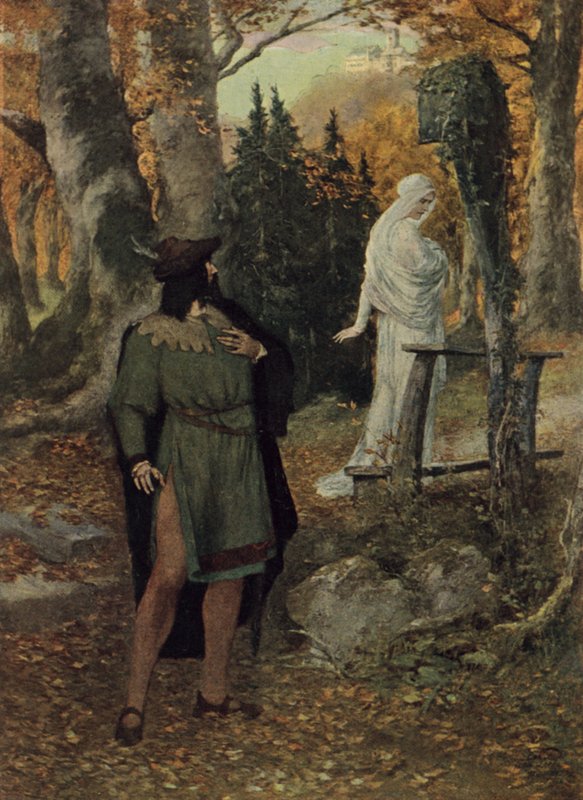 Wolfram looked after her  by Ferdinand Lecke