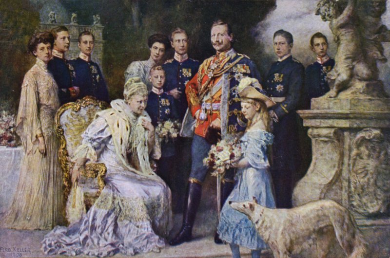 Kaiser Wilhelm II ve Alman İmparatorluk Ailesi by Ferdinand (after) Keller