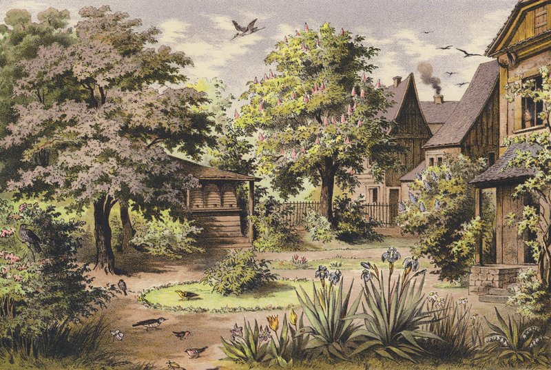 Mayıs (renkli litho) by Ferdinand Karl Klimsch
