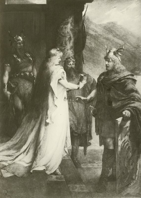 Gotterdammerung, I. Perde (gravür) by Ferdinand Leeke