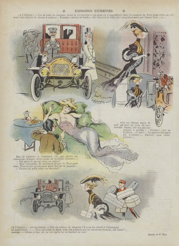 Le Rire için İllüstrasyon (renkli lito) by Ferdinand Sigismund Bac