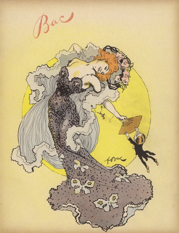 Güzel bir kadının hayranına asılan adam (renkli lito) by Ferdinand Sigismund Bac