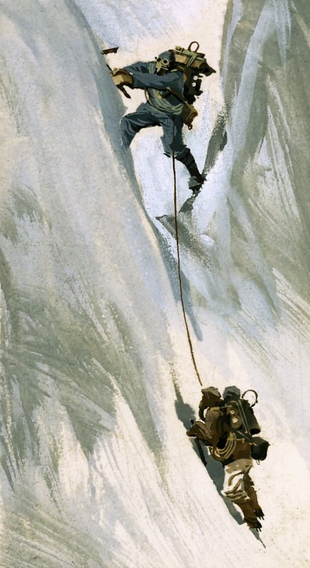 Hillary vücudunu dar bir çatlağa sıkıştırdı ve kendini geriye doğru kaldırdı by Ferdinando Tacconi