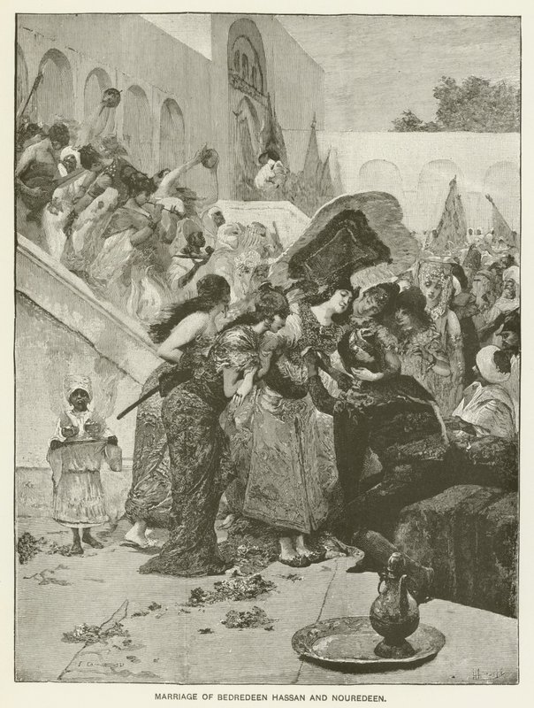 Bedredeen Hassan ve Nouredeen'in Evliliği by Fernand Cormon
