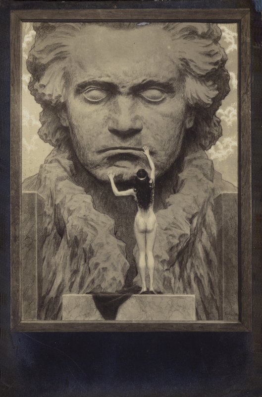 Ludwig van Beethoven, Alman besteci ve piyanist (1770-1827) (gravür) by Fidus