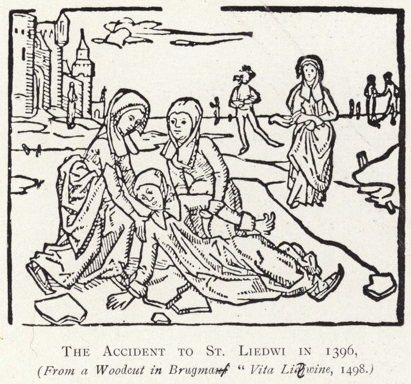 1396 yılında St Liedwi kazası by Flemish School