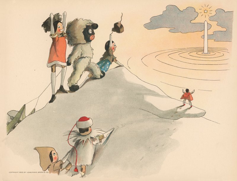 Golliwoggs Kutup Maceraları için İllüstrasyon by Florence K. Upton