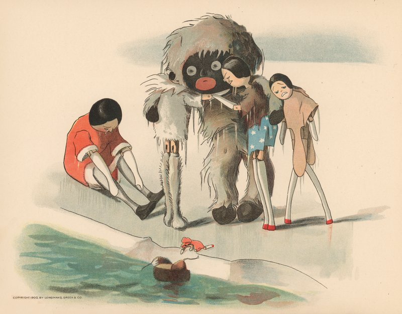 Golliwoggs Kutup Maceraları için İllüstrasyon by Florence K. Upton