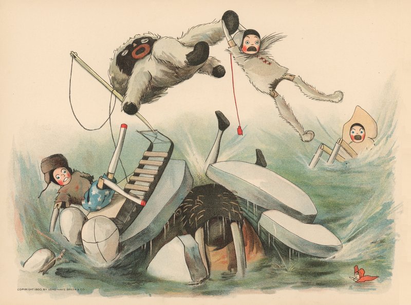 Golliwoggs Kutup Maceraları için İllüstrasyon by Florence K. Upton