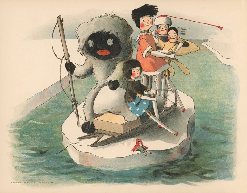 Golliwoggs Kutup Maceraları için İllüstrasyon by Florence K. Upton