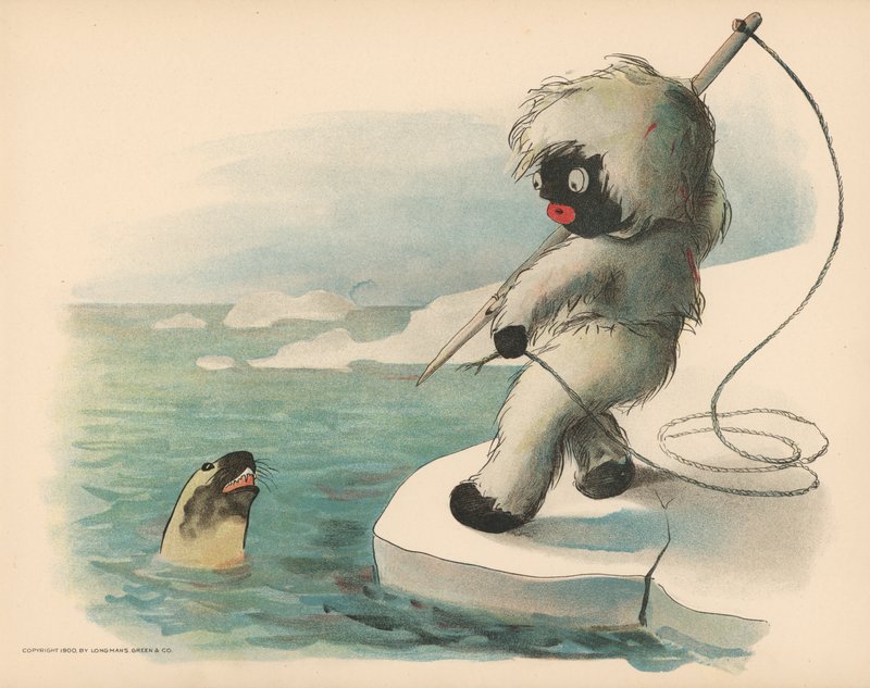 Golliwoggs Kutup Maceraları için İllüstrasyon by Florence K. Upton