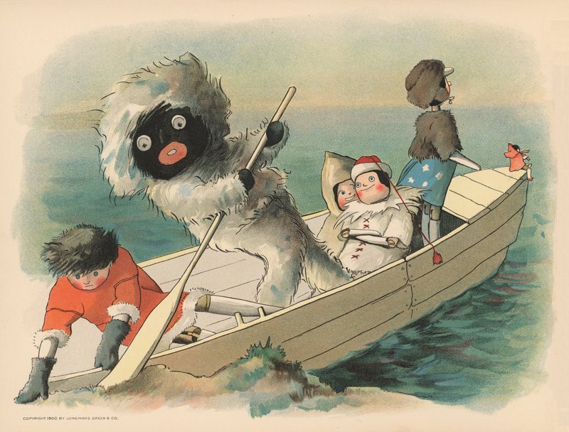 Golliwoggs Kutup Maceraları için İllüstrasyon by Florence K. Upton