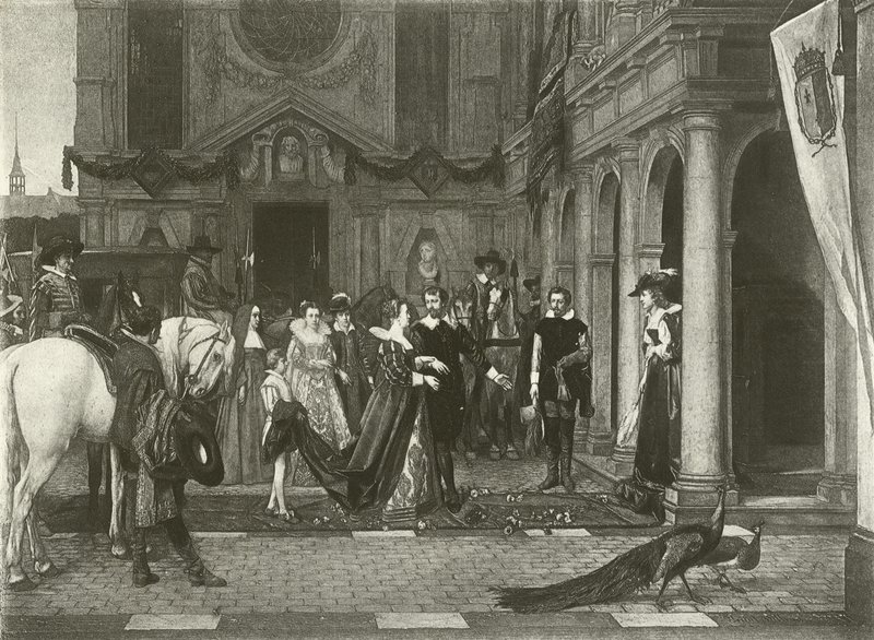 Marie de Medici at the house of Rubens (gravure) by Florent Willems
