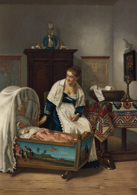 Genç Anne (chromolitho) by Florent Willems
