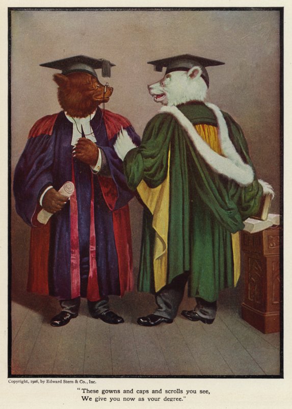 Gördüğünüz bu önlükler ve kepler ve parşömenler, size şimdi dereceniz olarak veriyoruz by Floyd V. Campbell