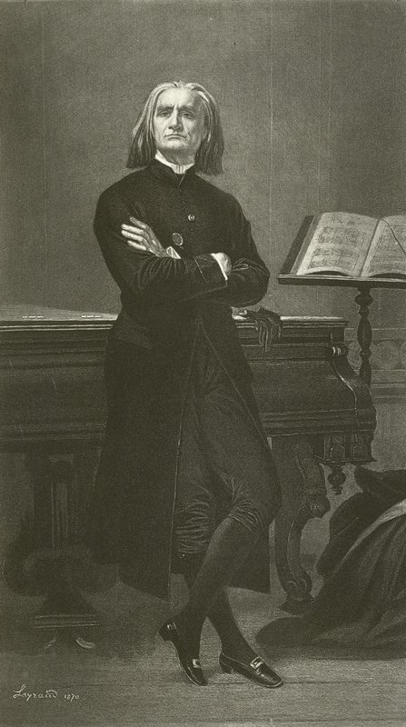 Franz Liszt (gravür) by Fortune Joseph Seraphin Layraud