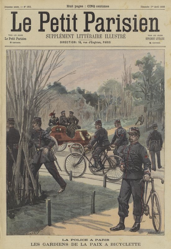 Bisiklet kullanan Paris polisleri by Fortune Louis Meaulle
