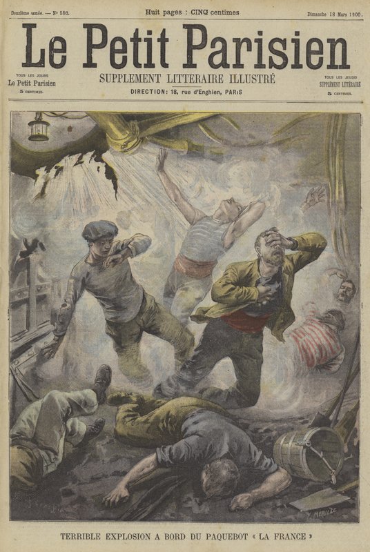 La France vapurunda korkunç patlama by Fortune Louis Meaulle