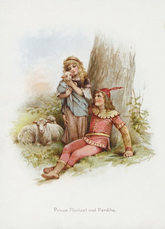 Prens Florizel ve Perdita (chromolitho) by Frances Brundage