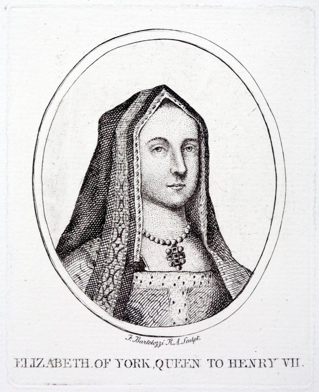 York Elizabeth, Kral Henry VII Kraliçe Eşi (gravür) by Francesco (after) Bartolozzi