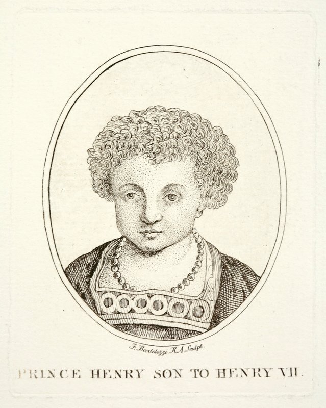 Prince Henry, the future King Henry VIII, son of Henry VII and Elizabeth of York (engraving) by Francesco (after) Bartolozzi