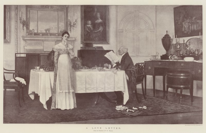 Bir aşk mektubu by Francis Davis Millet