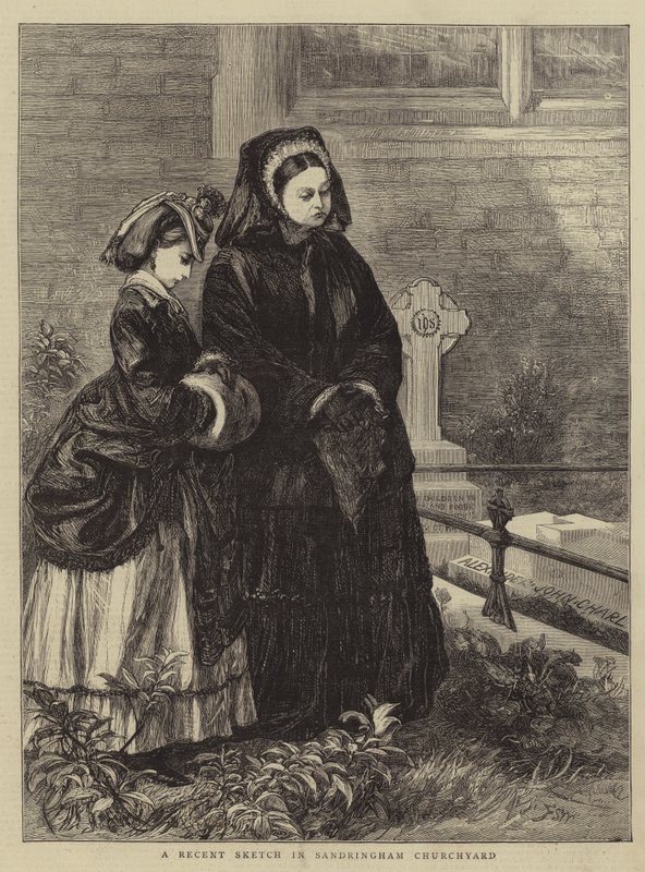 A Recent Sketch in Sandringham Churchyard  by Francis S. Walker
