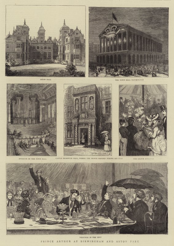 Prens Arthur, Birmingham ve Aston Park