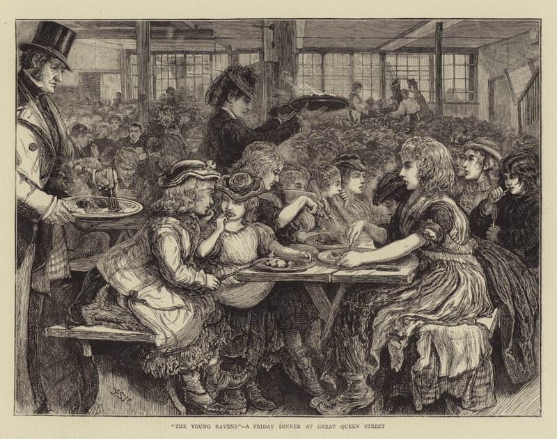 Genç Kuzgunlar, Great Queen Caddesi'nde Cuma Yemeği by Francis S. Walker