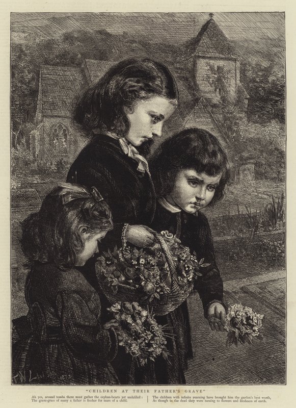 Babalarının mezarındaki çocuklar by Francis Wilfred Lawson