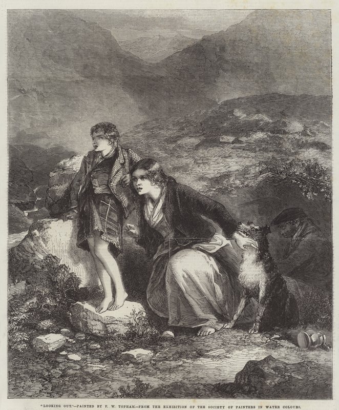 Dışarı bakıyor by Francis William Topham
