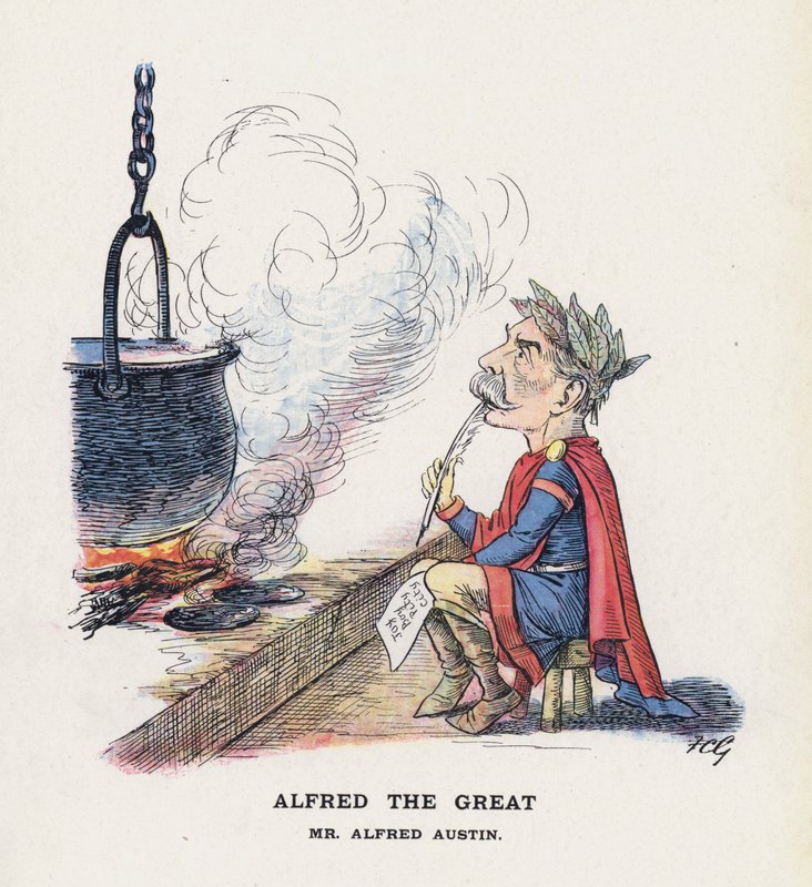 Büyük Alfred, Bay Alfred Austin (renkli taş) by Francis Carruthers Gould