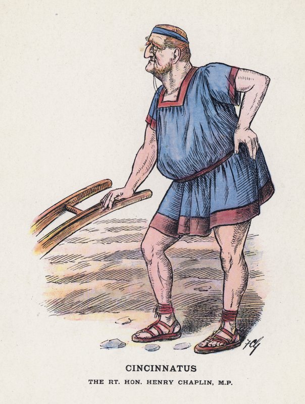 Cincinnatus, Rt Hon Henry Chaplin (renkli taş) by Francis Carruthers Gould