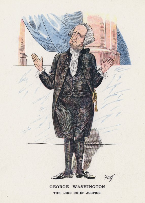 George Washington, Lord Başyargıç (renkli taş) by Francis Carruthers Gould