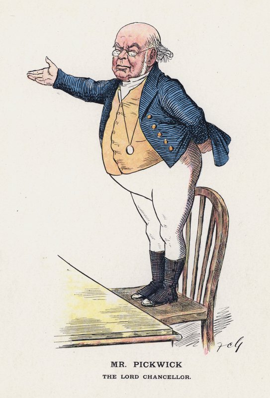 Bay Pickwick, Lord Chancellor (renkli taş) by Francis Carruthers Gould