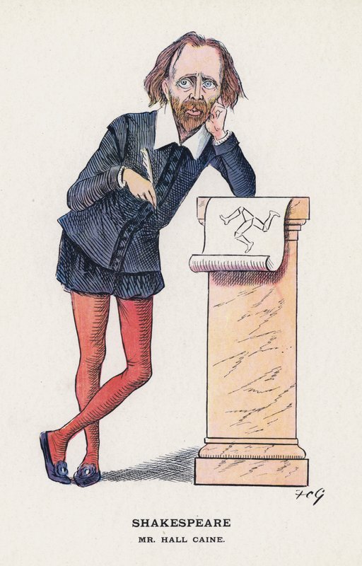 Shakespeare, Bay Hall Caine (renkli taş) by Francis Carruthers Gould