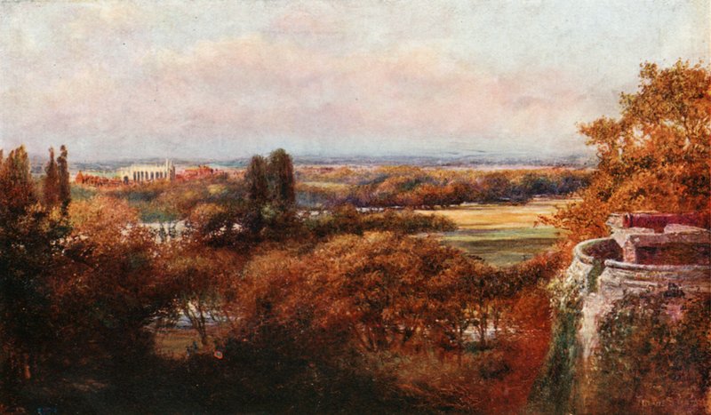 Terastan Thames ve Eton, Windsor Kalesi by Francis S. Walker