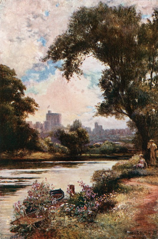 Eton kilidi yakınından Windsor Kalesi by Francis S. Walker