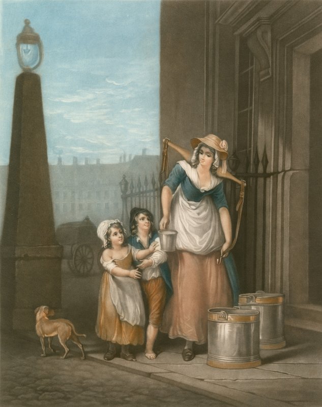 Aşağıda süt, hizmetçiler by Francis Wheatley