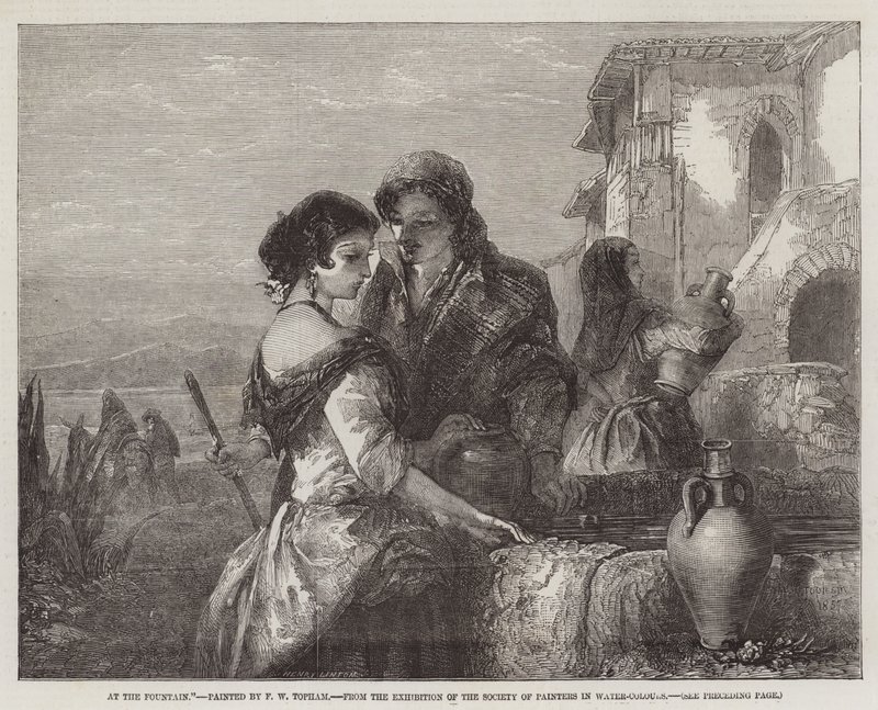 Çeşmede, Ressamlar Cemiyeti Suluboya Sergisinden by Francis William Topham